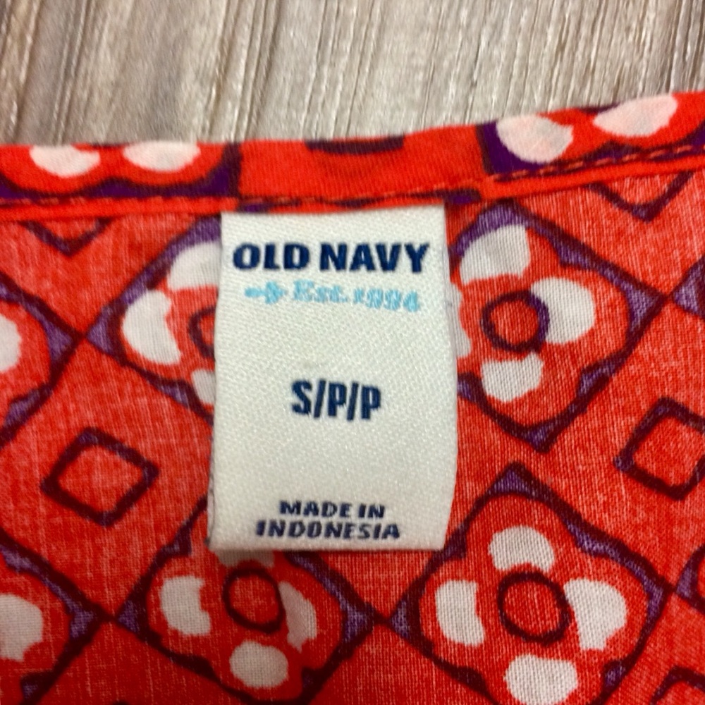 Old Navy Print Dress with Arm and Side Slits - Picture 3 of 6